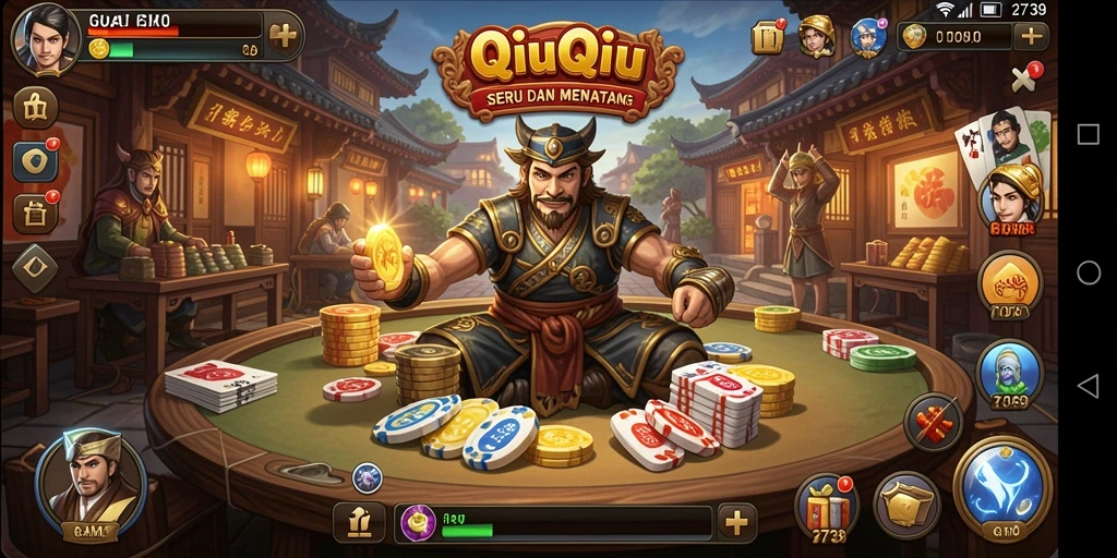 Screenshot gameplay menarik dari 2739 yang menunjukkan aksi seru permainan QiuQiu.