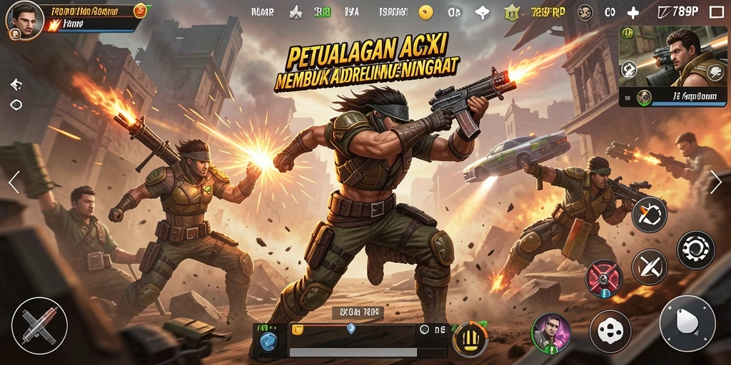 Gameplay Action seru dalam 789RP dengan grafis memukau.