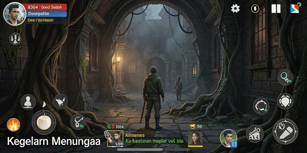 Tangkapan layar 8364 menunjukkan suasana mencekam dalam gameplay Horror.