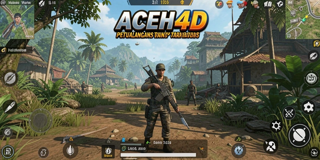 Tampilan gameplay ACEH4D menampilkan aksi seru di dunia terbuka.