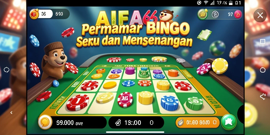 Screenshot utama AIFA66 menampilkan gameplay Bingo yang seru dan interaktif.