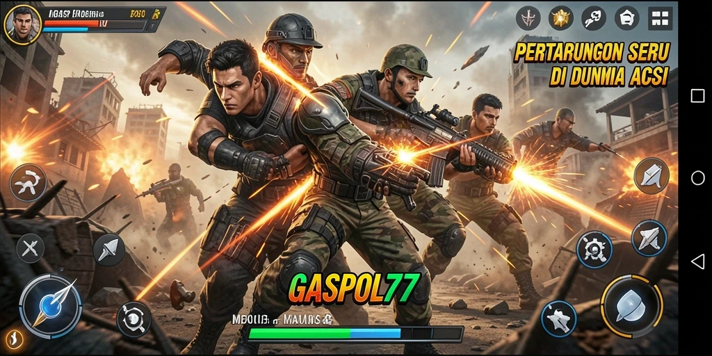 Tampilan gameplay GASPOL77 yang mendebarkan dan penuh aksi.