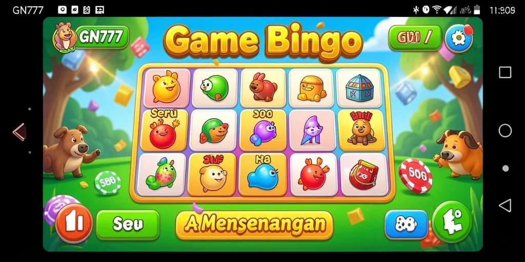 Tampilan gameplay seru di GN777 dengan angka Bingo yang menunggu untuk dicetak.