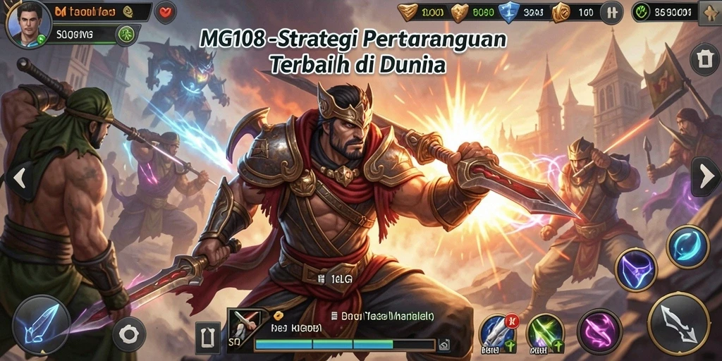 Screenshot MG108 menampilkan aksi pertempuran strategi yang menegangkan.