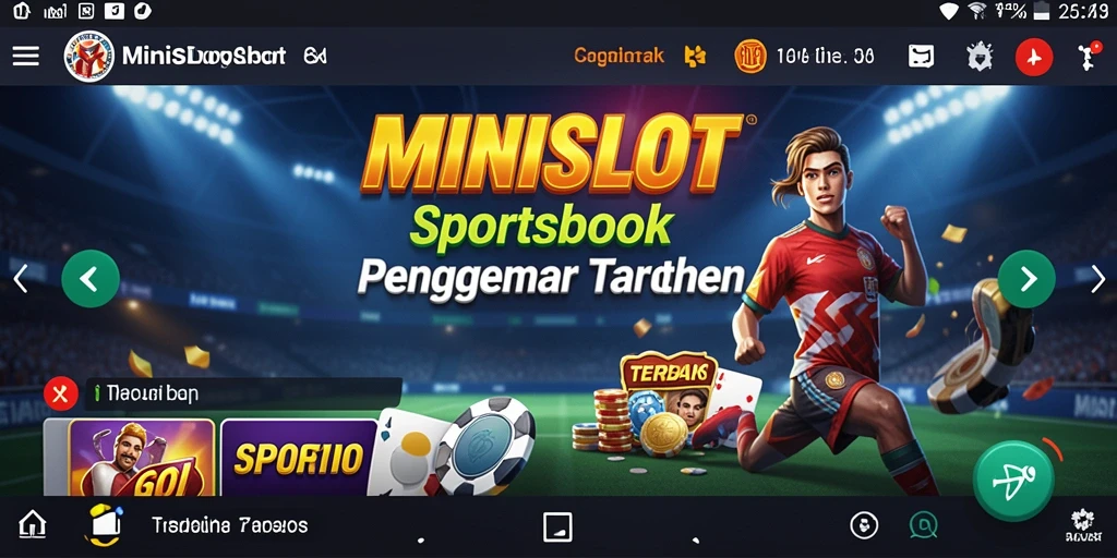 Tampilan gameplay menarik dalam aplikasi Sportsbook MINISLOT.