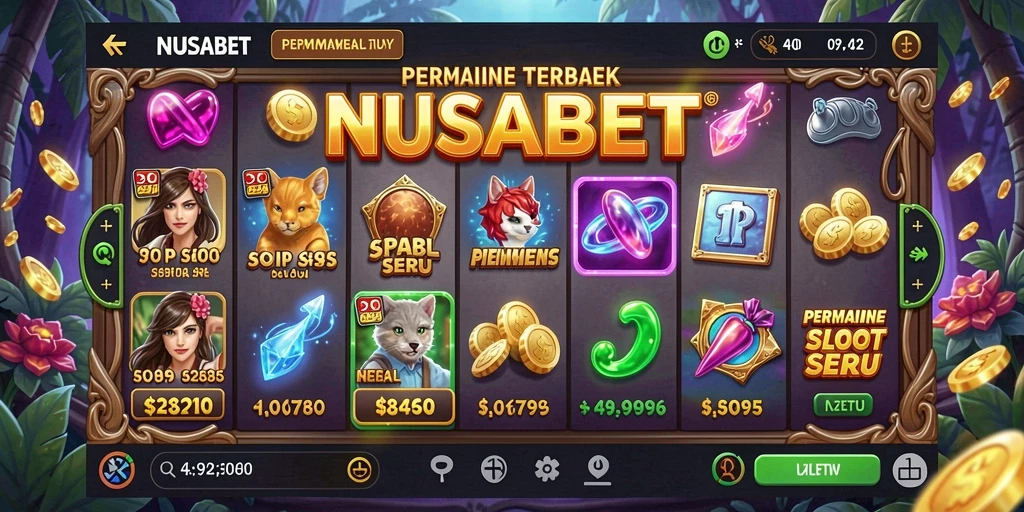 Tampilan gameplay seru di NUSABET yang mengasyikkan.