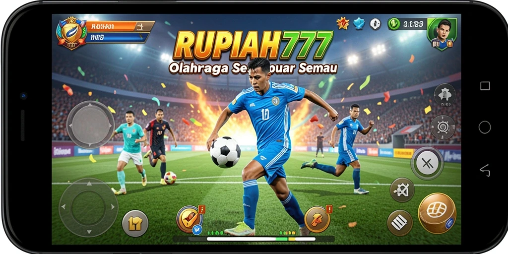 Screenshot menampilkan aksi seru dalam pertandingan olahraga di RUPIAH777.