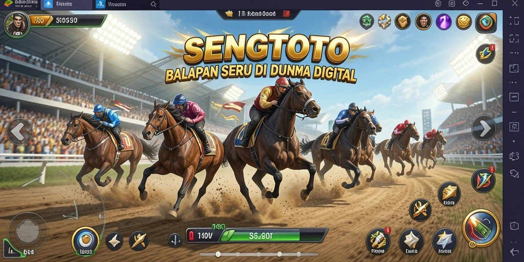 Tampilan gameplay balapan yang seru dan mendebarkan di SENGTOTO.