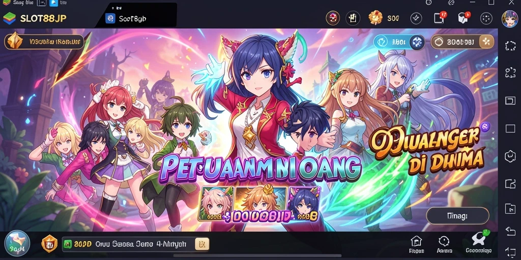 Screenshot menampilkan aksi gameplay dalam dunia Anime yang penuh warna.