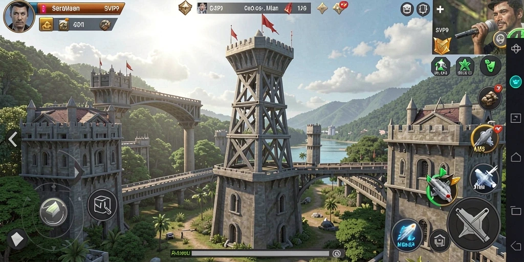 Tampilan menakjubkan dari gameplay Tower Defense SVIP9 yang penuh aksi.